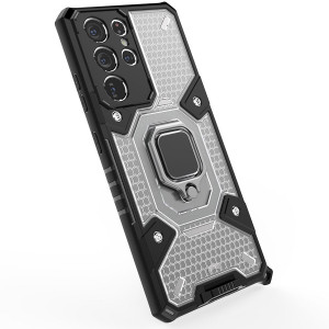 Honeycomb Armor | Противоударный чехол с защитой камеры и кольцом  для Samsung Galaxy S21 Ultra