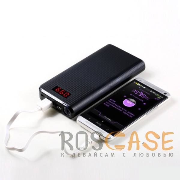 Изображение Черный Remax PPL-14 | Портативное зарядное устройство Power Bank с фонариком на 2 USB (30000 mAh)