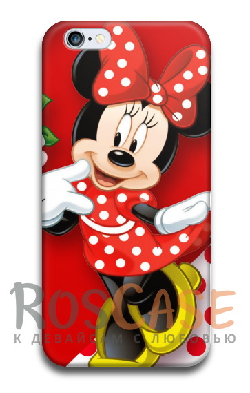 Фото Минни №3 Пластиковый чехол RosCase "Disney" для iPhone 5/5S/SE