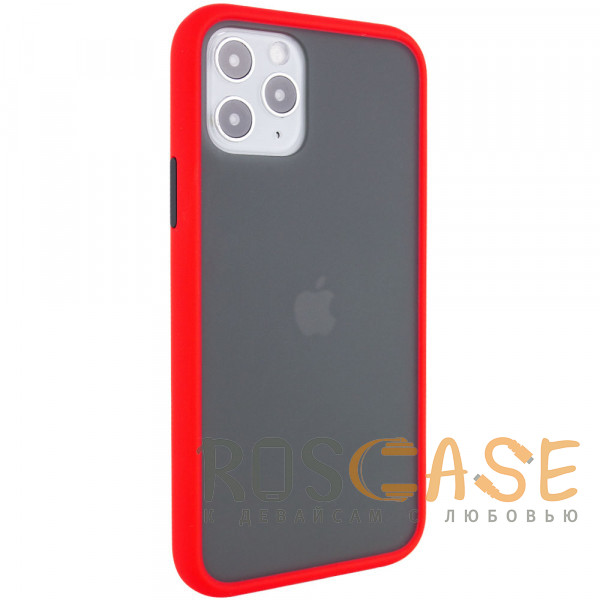 Фотография Красный Противоударный матовый полупрозрачный чехол для iPhone 12 Pro Max