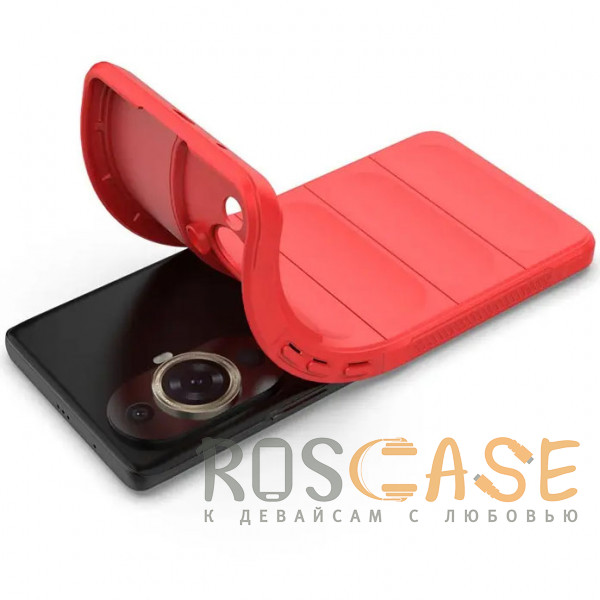 Фотография Красный Flex Silicone | Противоударный чехол для Huawei Nova 11 Pro 4G с защитой камеры и микрофиброй
