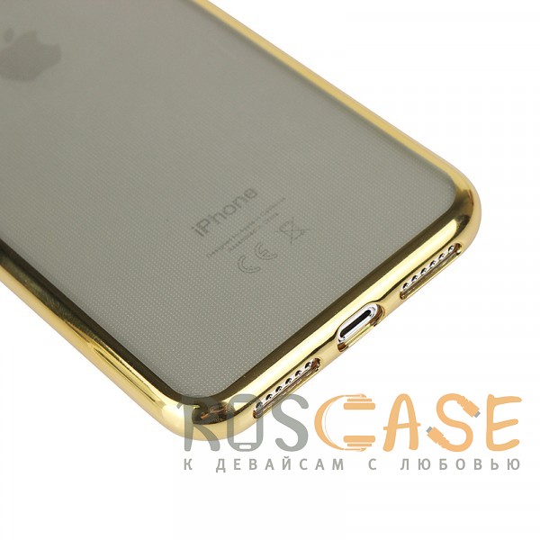 Фотография Золотой Силиконовый чехол для iPhone X / XS с глянцевой окантовкой