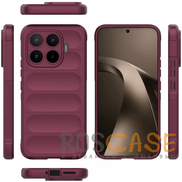Фото Бордовый Flex Silicone | Противоударный чехол для Xiaomi Mi 17T Pro с защитой камеры и микрофиброй