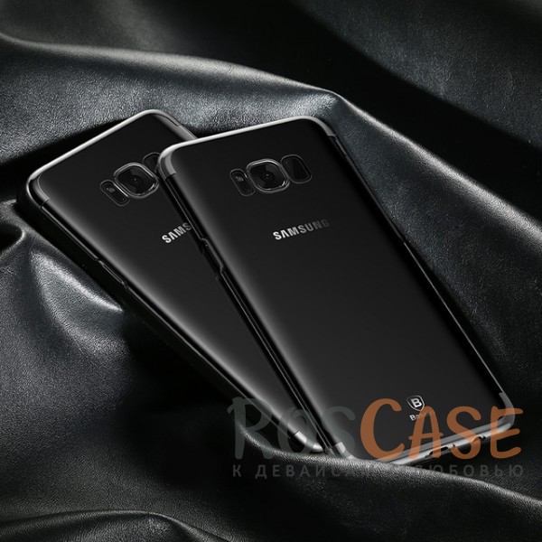 Фото Черный Baseus Glitter | Ультратонкий чехол для Samsung G955 Galaxy S8 Plus с глянцевыми торцами