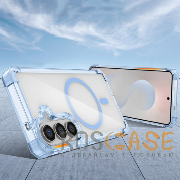 Фото Синий Nature Magnetic | Прозрачный противоударный чехол с поддержкой MagSafe для Samsung Galaxy S26