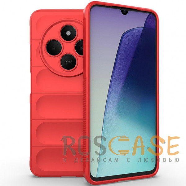 Фото Красный Flex Silicone | Противоударный чехол для Xiaomi Redmi 14C 4G / Poco C75 4G / Redmi A4 5G с защитой камеры и микрофиброй