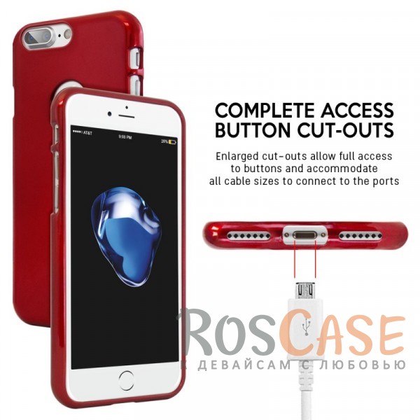 Изображение Красный Mercury Jelly Pearl Color | Яркий силиконовый чехол для для Apple iPhone 7 plus / 8 plus (5.5")