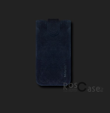 Фотография Темно-синий Кожаный футляр Mavis Premium VELOUR для HTC Desire 600/Lenovo A820
