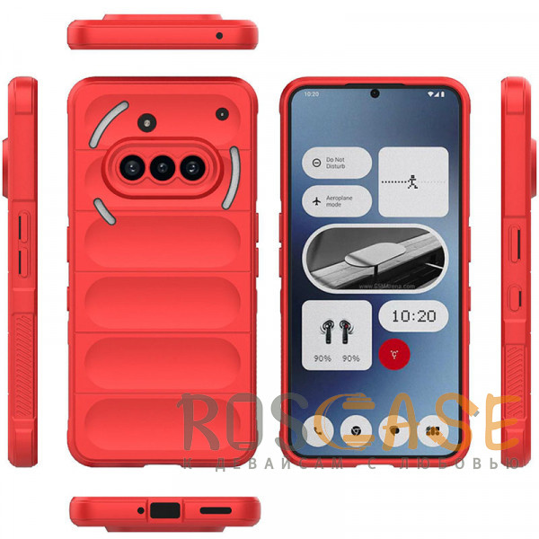 Фото Красный Flex Silicone | Противоударный чехол для Nothing Phone 3a с защитой камеры и микрофиброй