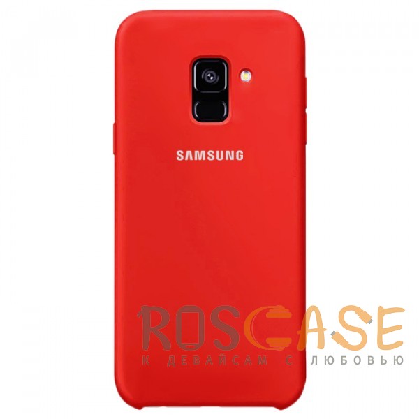 Фото Красный / Red Силиконовый чехол для Samsung Galaxy A6 (2018) с покрытием soft touch