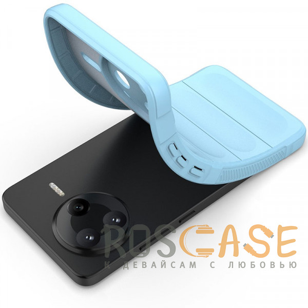 Фотография Голубой Flex Silicone | Противоударный чехол для Xiaomi Poco F7 Pro / Redmi K80 с защитой камеры и микрофиброй