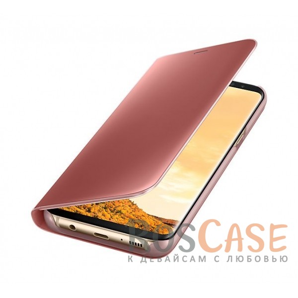 Фото Розовый Оригинальный чехол-книжка Clear View Standing Cover с прозрачной обложкой и интерактивным дисплеем для Samsung G950 Galaxy S8 (реплика)