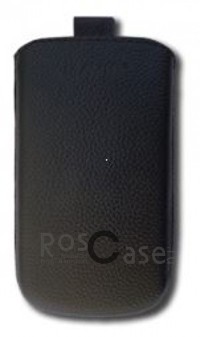 Кожаный футляр Mavis Classic 137.4 x 68.2 мм - цвет черный