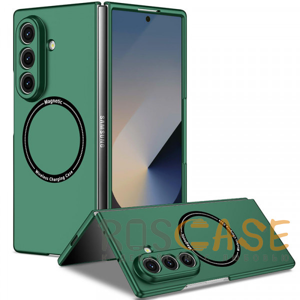 Фото Темно-зеленый Matte Shield | Тонкий матовый пластиковый чехол с поддержкой Magsafe для Samsung Galaxy Z Fold 7