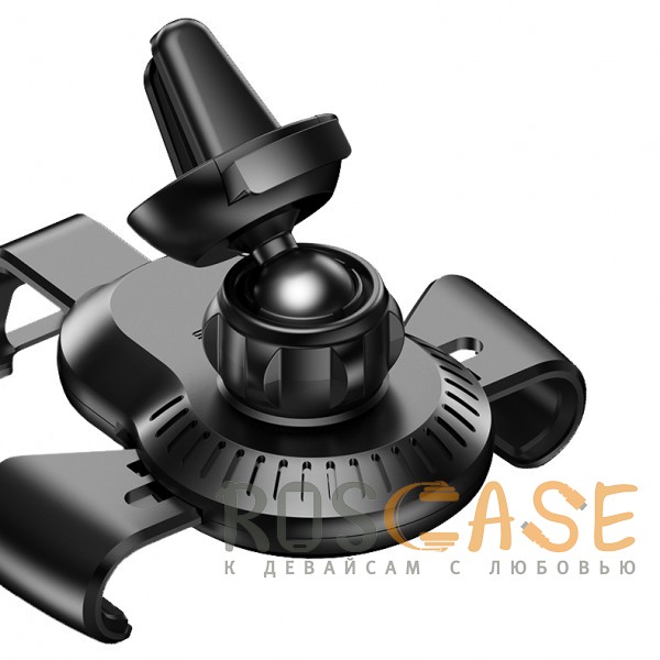 Изображение Черный USAMS CD47 | Автодержатель с беспроводной зарядкой для смартфонов до 6 дюймов