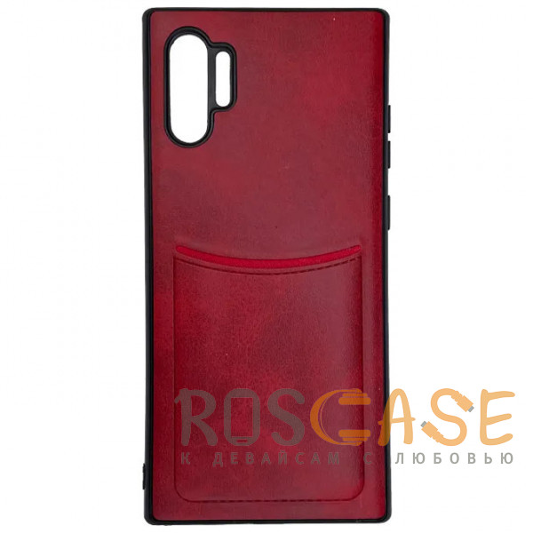 Фото Красный iLevel | Чехол с кожаным покрытием и карманом для Samsung Galaxy Note 10 Plus