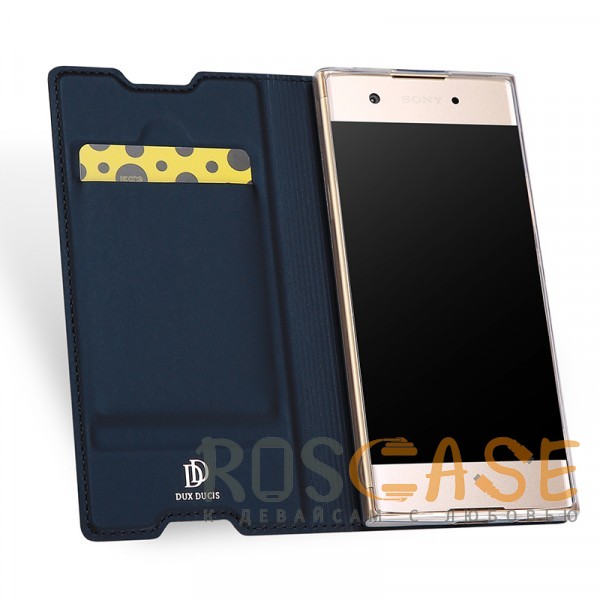 Изображение Синий Dux Ducis | Чехол-книжка для Sony Xperia XA1 / XA1 Dual с подставкой и карманом для визиток