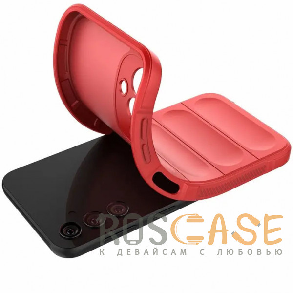 Фотография Красный Flex Silicone | Противоударный чехол для Samsung Galaxy A24 с защитой камеры и микрофиброй