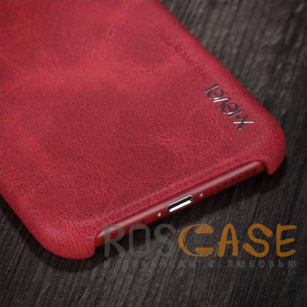 Изображение Красный X-Level Vintage | Кожаный чехол в винтажном стиле для iPhone XS Max