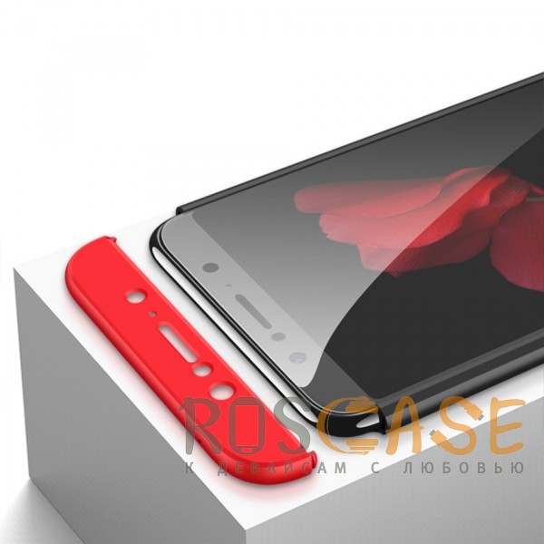Фото Черный / Красный GKK LikGus 360° | Двухсторонний чехол для Asus Zenfone Max Pro M1 (ZB601KL / ZB602KL) с защитными вставками