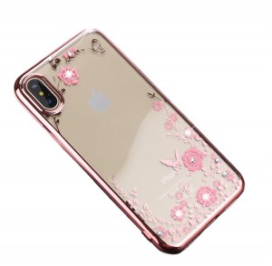 Прозрачный чехол со стразами  для iPhone X