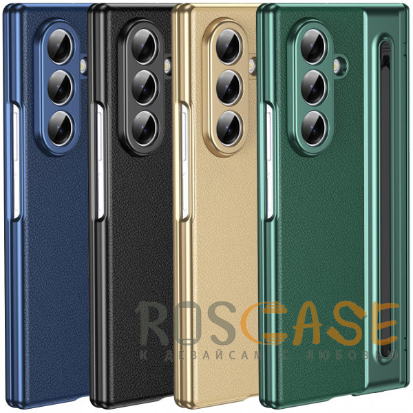 Фото Чехол 3D с кожаной вставкой и стилусом для Samsung Galaxy Z Fold 8 Ultra