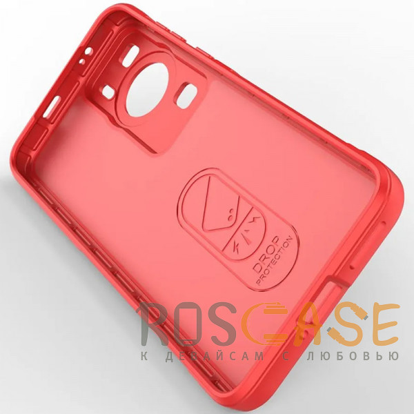 Изображение Красный Flex Silicone | Противоударный чехол для Huawei P60 / P60 Pro с защитой камеры и микрофиброй