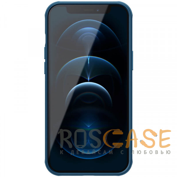 Изображение Синий Nillkin Super Frosted Shield Pro | Матовый пластиковый чехол для iPhone 12 Pro Max с отверстием под лого