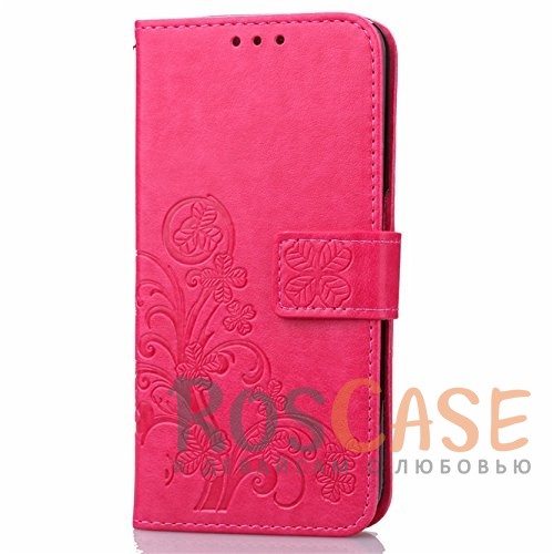 Фото Розовый Чехол-книжка с узорами на магнитной застёжке для Xiaomi Redmi Note 4X / Note 4 (SD)