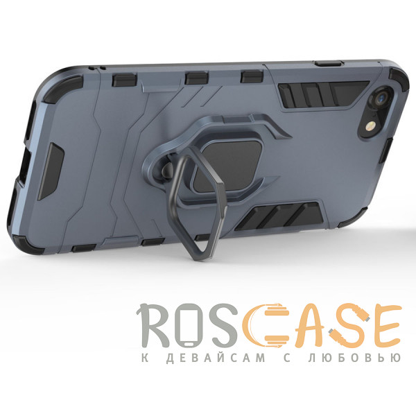 Изображение Синий Transformer Ring | Противоударный чехол под магнитный держатель для iPhone 7 / 8 / SE (2020)