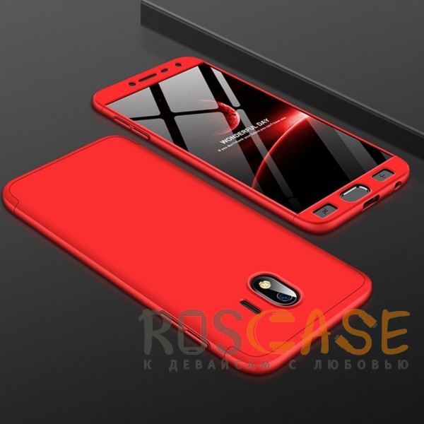 Фотография Красный GKK LikGus 360° | Двухсторонний чехол для Samsung J400F Galaxy J4 (2018) с защитными вставками