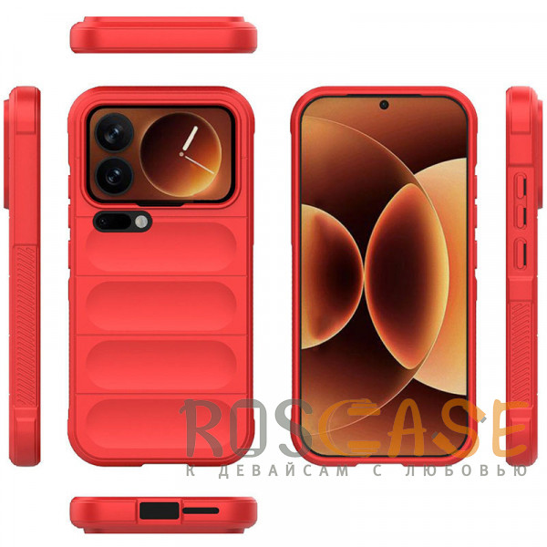 Фото Красный Flex Silicone | Противоударный чехол для Xiaomi Mi 17 Pro с защитой камеры и микрофиброй