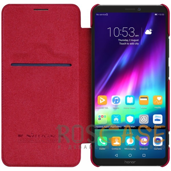 Изображение Красный Nillkin Qin | Чехол-книжка из Premium экокожи для Huawei Honor Note 10