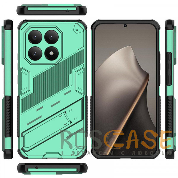 Изображение Зеленый Megatron | Противоударный чехол-подставка для Xiaomi Mi 15T с защитой камеры
