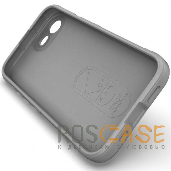 Изображение Серый Flex Silicone | Противоударный чехол для iPhone 16e с защитой камеры и микрофиброй