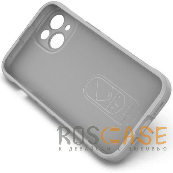 Изображение Серый Flex Silicone | Противоударный чехол для iPhone 14 с защитой камеры и микрофиброй