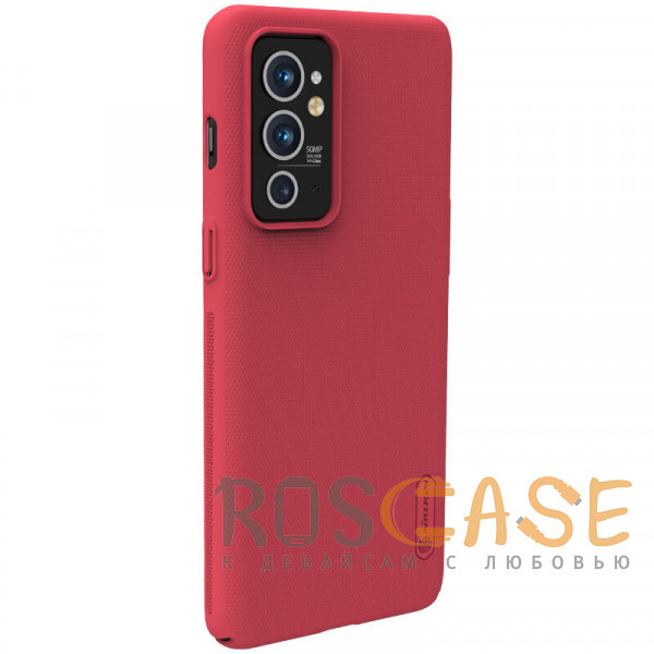 Фотография Красный Nillkin Super Frosted Shield | Матовый пластиковый чехол для OnePlus 9RT