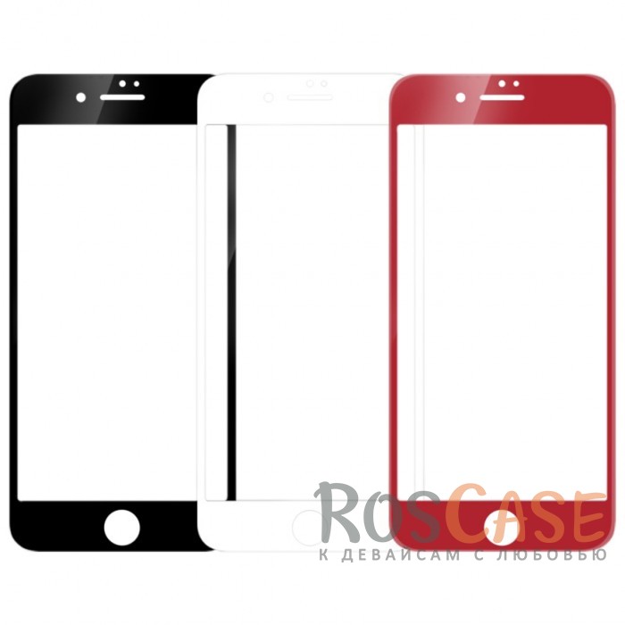 Фото Защитное стекло с цветной рамкой на весь экран для Apple iPhone 7 / 8 (4.7")