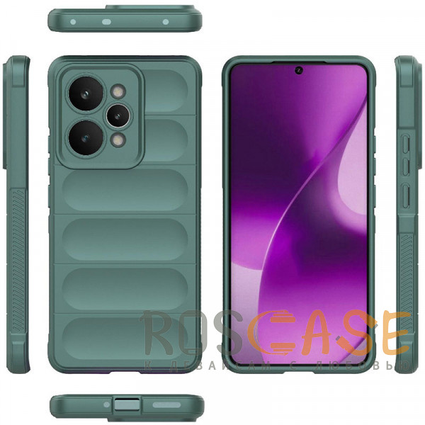 Фото Зеленый Flex Silicone | Противоударный чехол для Realme 15 Pro 5G с защитой камеры и микрофиброй