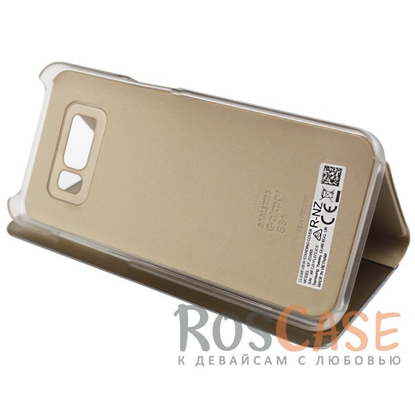 Фото Золотой / Gold Чехол-книжка Clear View Standing Cover с прозрачной обложкой и функцией подставки для Samsung G955 Galaxy S8 Plus