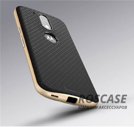 Фотография Черный / Золотой iPaky Hybrid | Противоударный чехол для Motorola Moto G4 / G4 Plus
