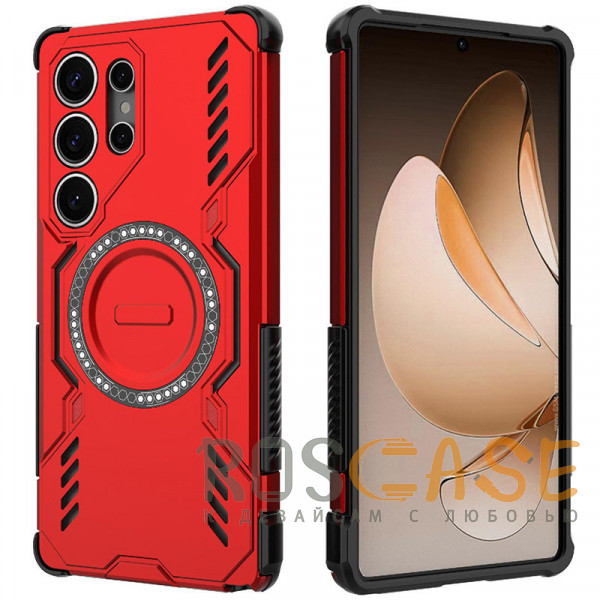 Фото Красный Mirage MagSafe | Противоударный чехол с поддержкой MagSafe для Samsung Galaxy S25 Ultra