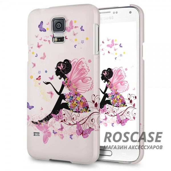 Фото Оригинальный чехол "Butterfly girl" для Samsung Galaxy S5  