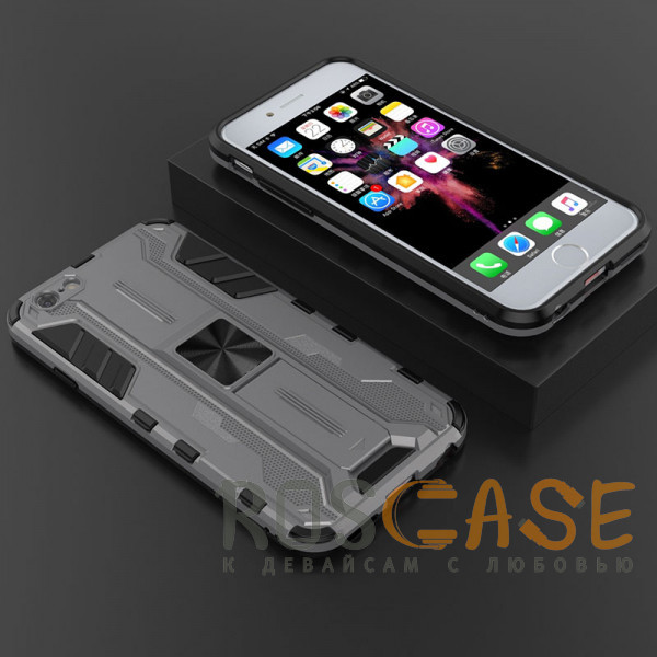 Изображение Серый Galvatron | Противоударный чехол-подставка для iPhone 7 / 8 / SE (2020, 2022) с защитой камеры
