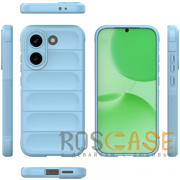 Фото Голубой Flex Silicone | Противоударный чехол для Poco X8 Pro / Xiaomi Turbo 5 с защитой камеры