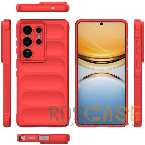 Фото Красный Flex Silicone | Противоударный чехол для Samsung Galaxy S26 Ultra с защитой камеры и микрофиброй