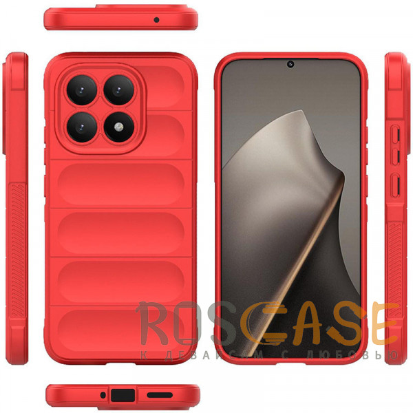 Фото Красный Flex Silicone | Противоударный чехол для Xiaomi Mi 15T с защитой камеры и микрофиброй