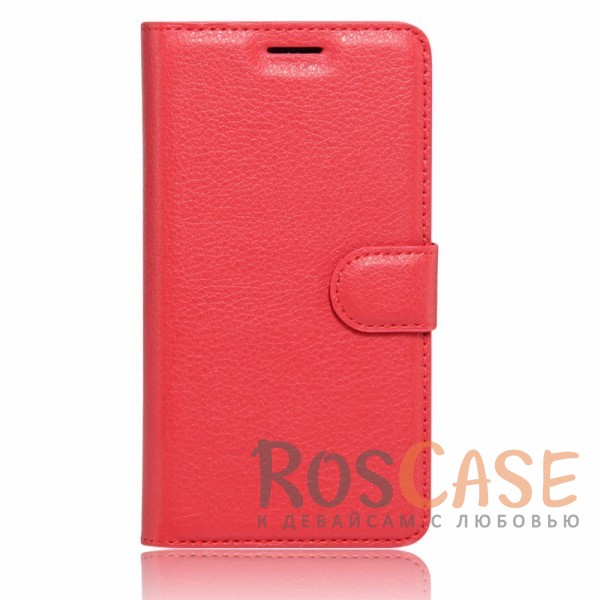 

Wallet | Кожаный чехол-кошелек с внутренними карманами для Xiaomi Redmi Note 4 (MTK) (Красный)