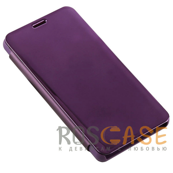 Фотография Фиолетовый Чехол-книжка RosCase с дизайном Clear View для Xiaomi Redmi Note 9 Pro (Max) / Note 9S