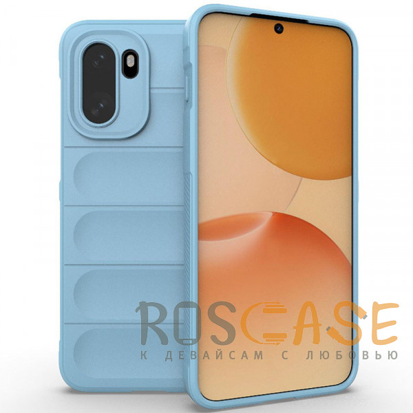 Фото Голубой Flex Silicone | Противоударный чехол для OnePlus 15R / Ace 6 / 6T 5G с защитой камеры и микрофиброй